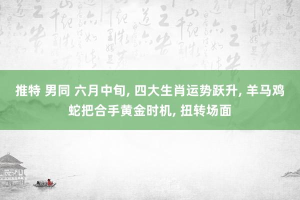 推特 男同 六月中旬， 四大生肖运势跃升， 羊马鸡蛇把合手黄金时机， 扭转场面